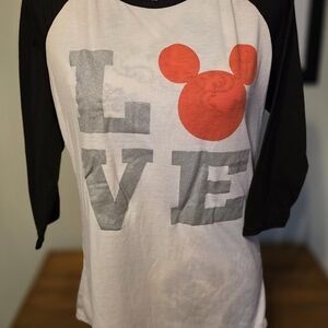 Disney Long Sleeve Tee - Black, White, and Red